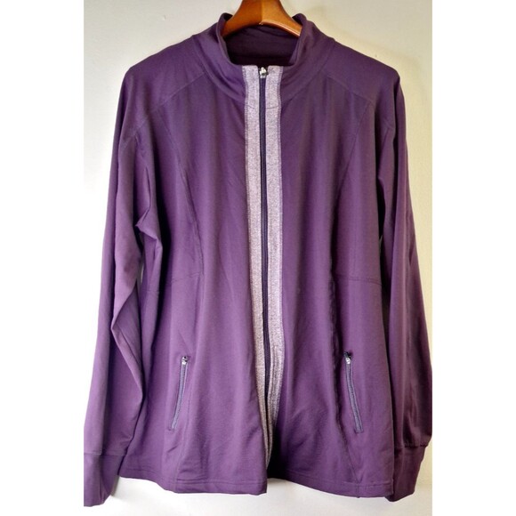 WESTBOUND Purple Full Zip Track Jacket Women's Sz XL Active Wear Casual Workout - Picture 1 of 8